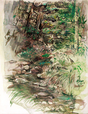 清里の小川|常設展・代表作(水彩)